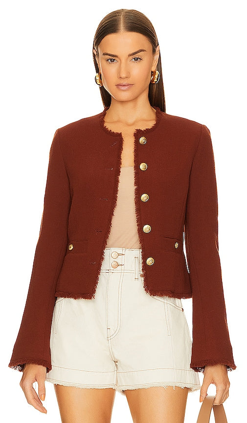 Rag & Bone Carmen Jacket in Burgundy - Veste Carmen Rag & Bone en Bourgogne - Rag & Bone 酒红色 Carmen 夹克 - Rag & Bone Carmen-Jacke in Burgund - Rag & Bone 카르멘 자켓 - Giacca Carmen Rag & Bone in Borgogna