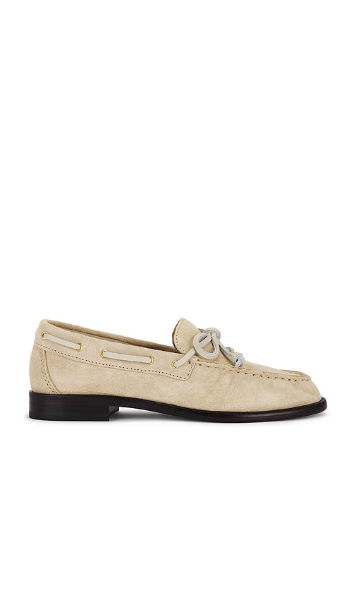Rag & Bone Carter Boat Shoe in Cream | Macadamia Loafers & Oxfords Flats for Women