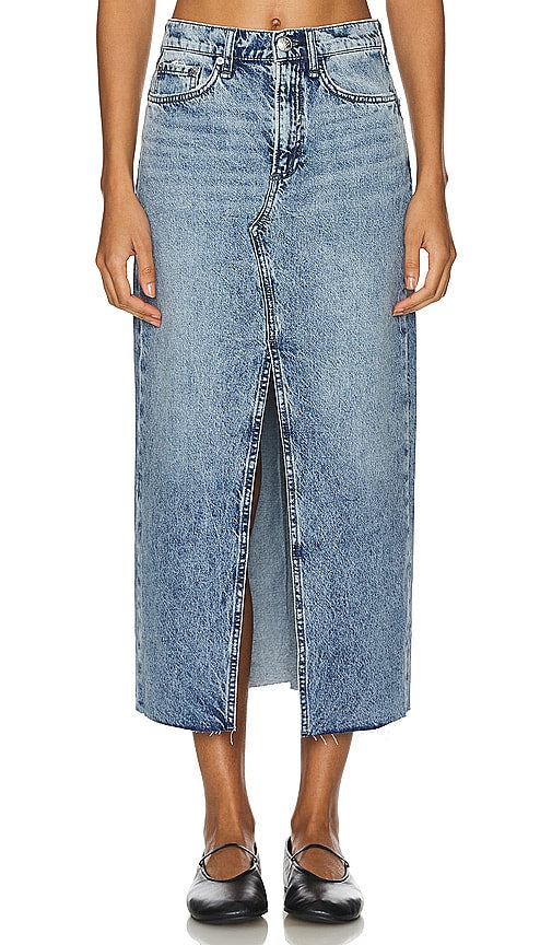 Rag & Bone Clara Maxi Skirt in Blue - Jupe longue Rag & Bone Clara en bleu - Rag & Bone Clara 蓝色超长半身裙 - Rag & Bone Clara Maxirock in Blau - Rag & Bone 클라라 맥시 스커트 - Gonna lunga Rag & Bone Clara in blu