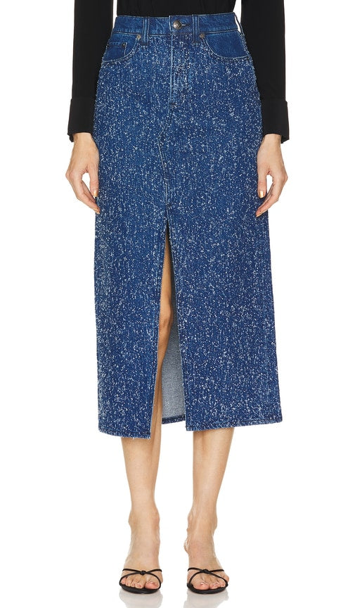Rag & Bone Clara Midi Skirt in Blue - Jupe mi-longue Rag & Bone Clara en bleu - Rag & Bone Clara 蓝色中长半身裙 - Rag & Bone Clara Midirock in Blau - Rag & Bone 클라라 미디 스커트 - Gonna longuette Clara Rag & Bone in blu