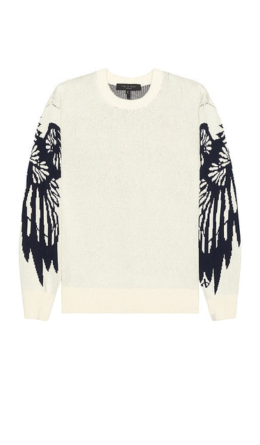 Rag & Bone Eagle Crew Sweater in Ivory - Pull ras du cou Rag & Bone Eagle en ivoire - Rag & Bone Eagle 象牙色圆领毛衣 - Rag & Bone Eagle Crew Pullover in Elfenbein - Rag & Bone 이글 크루 스웨터 - Maglione girocollo Rag & Bone Eagle in avorio