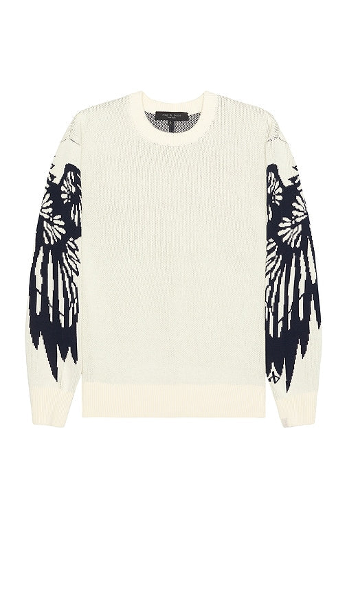Rag & Bone Eagle Crew Sweater in Ivory - Pull ras du cou Rag & Bone Eagle en ivoire - Rag & Bone Eagle 象牙色圆领毛衣 - Rag & Bone Eagle Crew Pullover in Elfenbein - Rag & Bone 이글 크루 스웨터 - Maglione girocollo Rag & Bone Eagle in avorio
