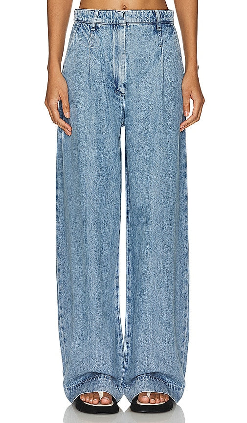 Rag & Bone Featherweight Abigale Pleated Wide Leg in Blue - Rag & Bone - Abigale poids plume - Jambe large plissée - Bleu - Rag & Bone 羽量级 Abigale 蓝色褶裥阔腿裤 - Rag & Bone Featherweight Abigale Plissee Wide Leg in Blau - Rag & Bone Featherweight Abigale 플리츠 와이드 레그 컬러 - Gamba larga plissettata Abigale leggerissima Rag & Bone in blu