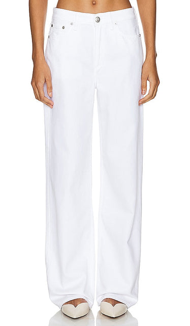 Rag & Bone Featherweight Logan Wide Leg in White - Rag & Bone Logan poids plume, jambe large, blanc - Rag & Bone 羽量级 Logan 白色阔腿裤 - Rag & Bone Featherweight Logan Wide Leg in Weiß - Rag & Bone 페더웨이트 로건 와이드 레그 화이트 색상 - Gamba larga Logan leggerissima Rag & Bone in bianco