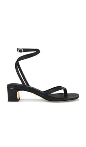 Rag & Bone Gemma Strappy Sandal in Black | Black Open Toe Heels for Women