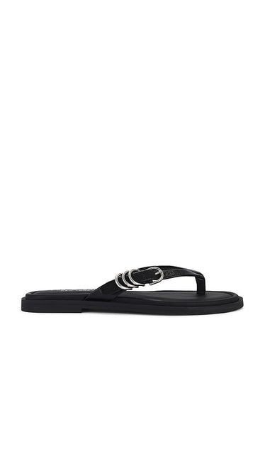 Rag & Bone Gia Thong Sandal in Black | Black Flip Flop Sandals for Women
