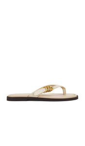 Rag & Bone Gia Thong Sandal in Cream | Macadamia Flip Flop Sandals for Women