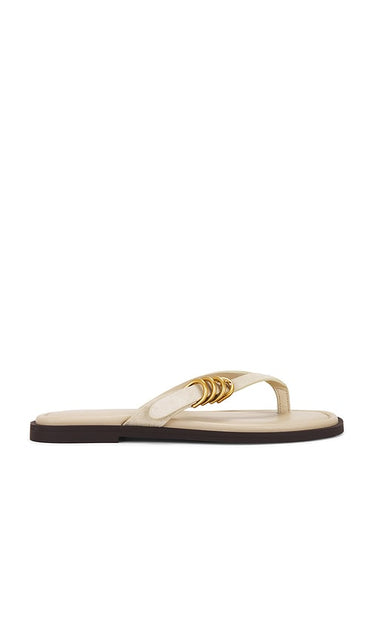 Rag & Bone Gia Thong Sandal in Cream | Macadamia Flip Flop Sandals for Women