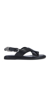 Rag & Bone Gia Toe Loop Sandal in Black | Black Strappy Sandals for Women