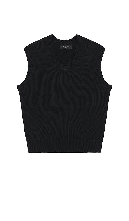 Rag & Bone Harvey Sweater Vest in Black - Rag & Bone - Harvey - Gilet pull en noir - Rag & Bone Harvey 黑色毛衣背心 - Rag & Bone Harvey Pulloverweste in Schwarz - Rag & Bone Harvey 스웨터 조끼블랙 색상 - Gilet maglione Rag & Bone Harvey in nero