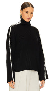 Rag & Bone Ingrid Rib Turtleneck in Black