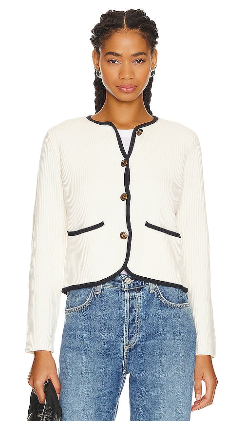 Rag & Bone Nancy Cardigan in Ivory - Cardigan Rag & Bone Nancy en ivoire - Rag & Bone Nancy 象牙色开衫 - Rag & Bone Nancy Cardigan in Elfenbein - Rag & Bone Nancy 가디건 색상의 Ivory - Cardigan Nancy Rag & Bone in avorio
