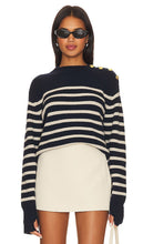 Rag & Bone Nancy Stripe Crew in Navy - Rag & Bone Nancy Stripe Crew en bleu marine - Rag & Bone 海军蓝 Nancy Stripe 圆领上衣 - Rag & Bone Nancy Stripe Crew in Marineblau - Rag & Bone Nancy 스트라이프 크루 - Squadra Rag & Bone Nancy Stripe in blu marino