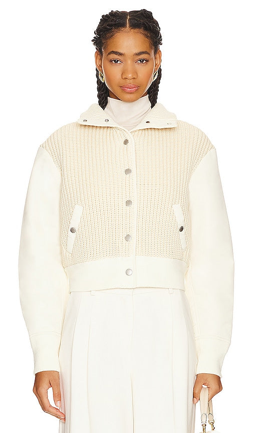 Rag & Bone Paula Bomber in Ivory