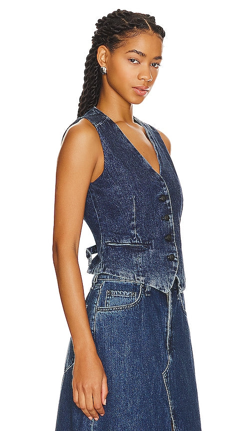 Rag & Bone Priya Vest in Blue