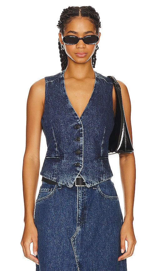 Rag & Bone Priya Vest in Blue - Rag & Bone - Priya - Gilet bleu - Rag & Bone Priya 蓝色背心 - Rag & Bone Priya Weste in Blau - Rag & Bone 프리야 베스트 - Gilet Rag & Bone Priya in blu