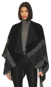 Rag & Bone RB Poncho in Black - Poncho Rag & Bone RB en noir - Rag & Bone 黑色 RB 斗篷 - Rag & Bone RB Poncho in Schwarz - Rag & Bone RB 판초블랙 색상 - Poncho RB Rag & Bone in nero