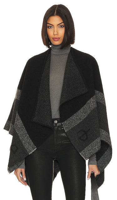 Rag & Bone RB Poncho in Black - Poncho Rag & Bone RB en noir - Rag & Bone 黑色 RB 斗篷 - Rag & Bone RB Poncho in Schwarz - Rag & Bone RB 판초블랙 색상 - Poncho RB Rag & Bone in nero