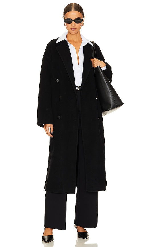 Rag & Bone Thea Italian Wool Coat in Black - Manteau en laine italienne Rag & Bone Thea en noir - Rag & Bone Thea 黑色意大利羊毛大衣 - Rag & Bone Thea italienischer Wollmantel in Schwarz - Rag & Bone Thea 이탈리안 울 코트블랙 색상 - Cappotto in lana italiana Rag & Bone Thea in nero