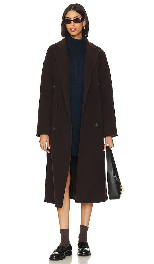 Rag & Bone Thea Italian Wool Coat in Brown - Manteau en laine italienne Rag & Bone Thea en marron - Rag & Bone Thea 棕色意大利羊毛大衣 - Rag & Bone Thea italienischer Wollmantel in Braun - Rag & Bone Thea 이탈리안 울 코트브라운 색상 - Cappotto in lana italiana Rag & Bone Thea in marrone