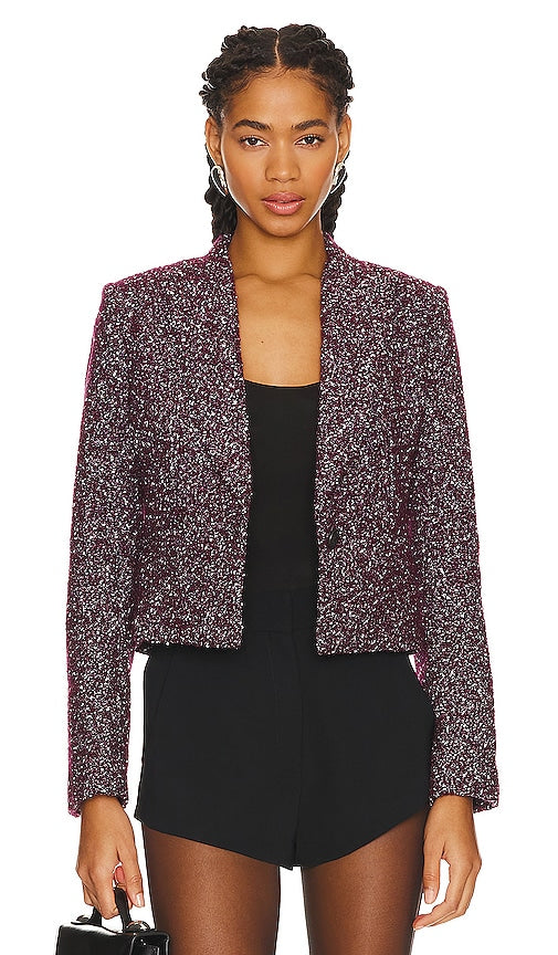 Rag & Bone Valerie Tweed Blazer in Burgundy - Blazer en tweed Rag & Bone Valerie en bordeaux - Rag & Bone 酒红色 Valerie 花呢西装外套 - Rag & Bone Valerie Tweed-Blazer in Burgund - Rag & Bone Valerie 트위드 블레이저 - Blazer in tweed Valerie Rag & Bone in Borgogna