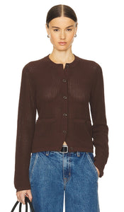 Rag & Bone Viola Cardigan in Chocolate - Cardigan Viola Rag & Bone en Chocolat - Rag & Bone 巧克力中提琴开衫 - Rag & Bone Viola Cardigan in Schokolade - Rag & Bone 비올라 가디건 초콜릿 색상 - Cardigan viola Rag & Bone color cioccolato