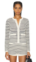 Rag & Bone Viola Stripe Cardigan in White - Rag & Bone - Cardigan à rayures Viola en blanc - Rag & Bone 白色中提琴条纹开衫 - Rag & Bone Viola Stripe Cardigan in Weiß - Rag & Bone 비올라 스트라이프 가디건 화이트 색상 - Cardigan a righe viola Rag & Bone in bianco