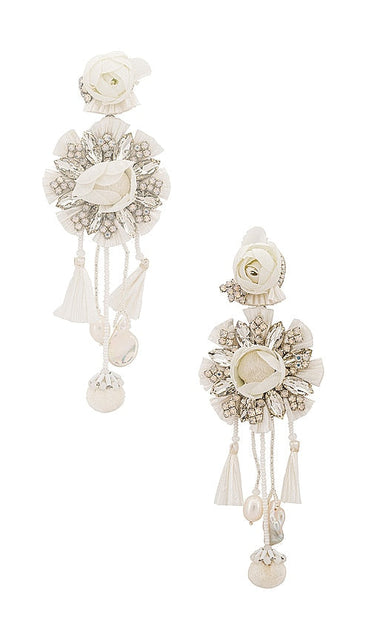 Ranjana Khan Bridal Earrings in White