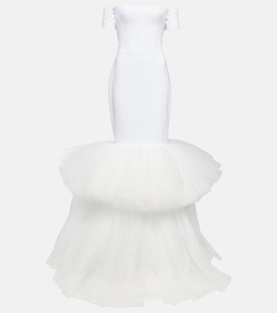 Rasario Bridal Olivia off-shoulder gown. Rasario Bridal Olivia 露肩礼服