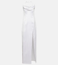 Rasario Bridal halterneck satin gown. Rasario Bridal 挂脖缎面礼服