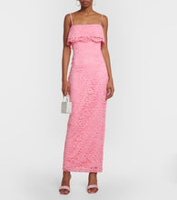 Rasario Bustier floral lace midi dress