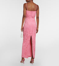 Rasario Bustier floral lace midi dress
