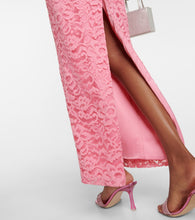 Rasario Bustier floral lace midi dress
