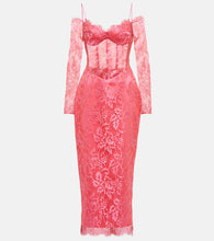 Rasario Corset lace midi dress. Rasario Corset 蕾丝中长连衣裙
