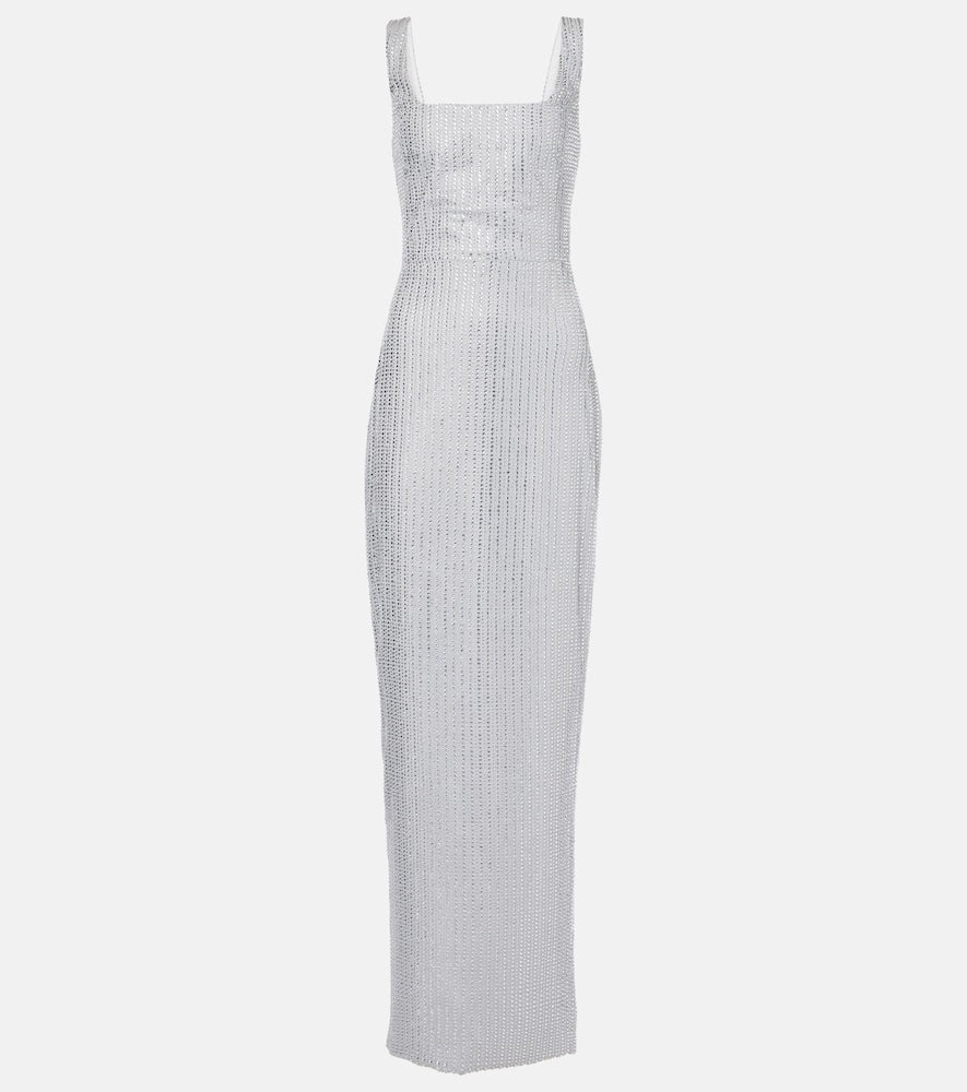 Rasario Crystal-embellished chiffon gown. Rasario 水晶装饰雪纺礼服