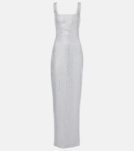 Rasario Crystal-embellished chiffon gown. Rasario 水晶装饰雪纺礼服