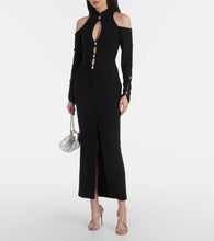 Rasario Crystal-embellished cr√É¬™pe midi dress