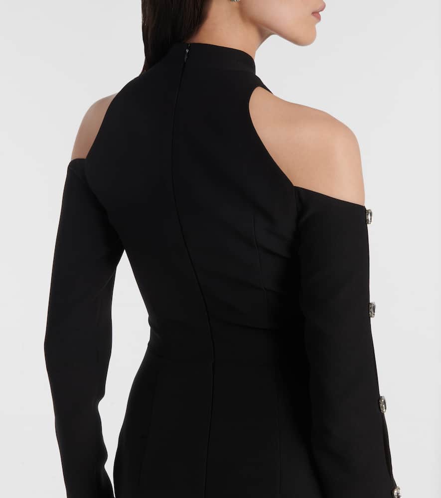 Rasario Crystal-embellished cr√É¬™pe midi dress