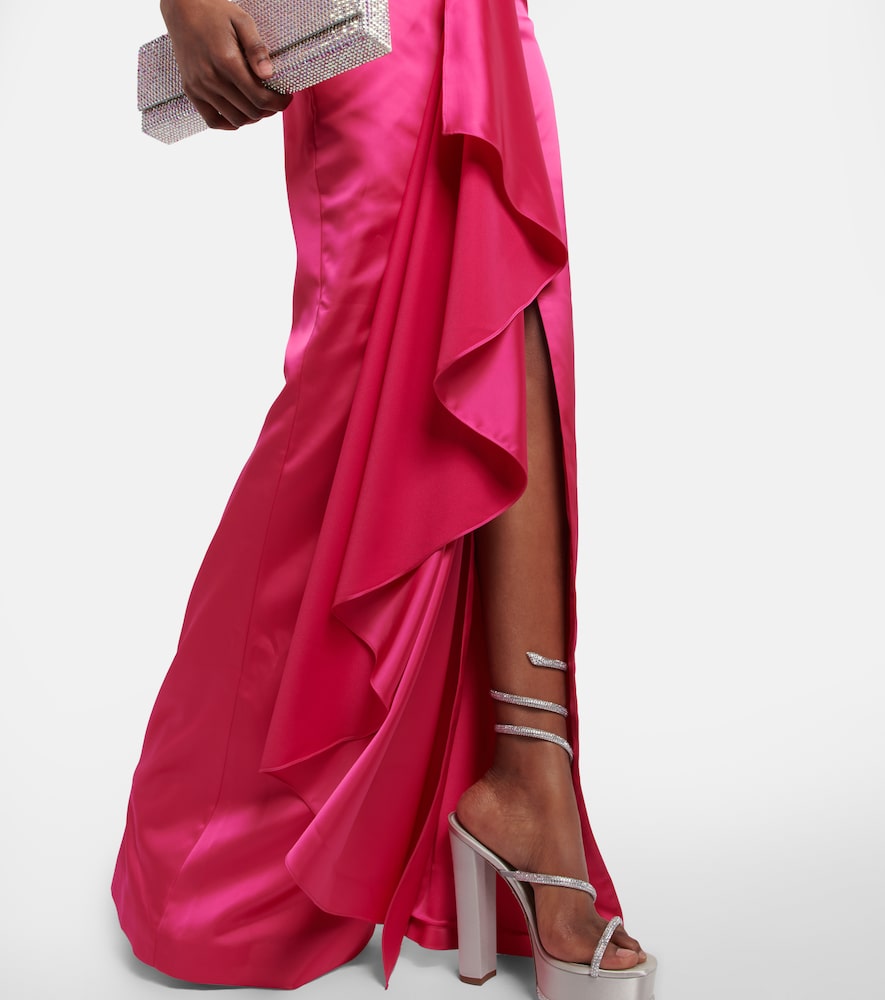 Rasario Draped corset satin gown