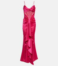 Rasario Draped corset satin gown. Rasario 垂坠紧身胸衣缎面礼服