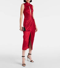 Rasario Draped cutout midi dress