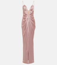 Rasario Draped satin gown. Rasario 垂褶缎面礼服