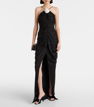 Rasario Floral-appliqu√É¬© chiffon gown