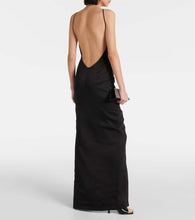 Rasario Floral-appliqué chiffon gown