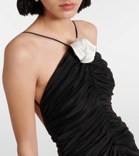 Rasario Floral-appliqué chiffon gown