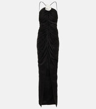 Rasario Floral-appliqué chiffon gown