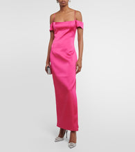 Rasario Off-shoulder satin gown