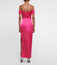 Rasario Off-shoulder satin gown