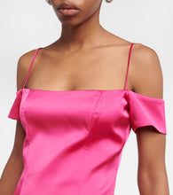 Rasario Off-shoulder satin gown