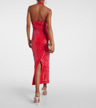 Rasario Sequined cutout midi dress